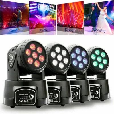 4 PCS 105W Spot Moving Head Strobe Stage Lighting RGBW LED DMX Party Dicso Light - Image 1 of 4