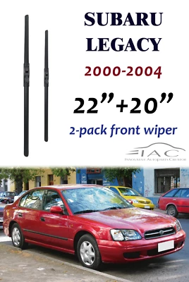 Paquete de 2 limpiaparabrisas delantero 22"+20" para Subaru Legacy 2000-2004 Foto 1 de 2