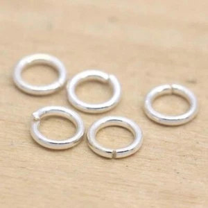 20 pz Anelli Salto Aperto Argento Sterling 3,3 mm-7 mm Connettore Anello Splitto Argento 925 - Foto 1 di 13