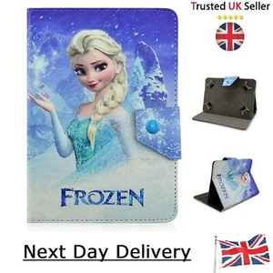 Tablet Case -Cover for any Tab 7 " 8 " 9.7 " 10.1" 10.5" 10.9" & 11" Frozen Elsa - Picture 1 of 12