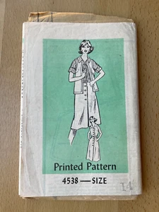 Printed Pattern Complete Sewing Pattern Misses Dress Vest and Bodice Size 14 - Picture 1 of 2