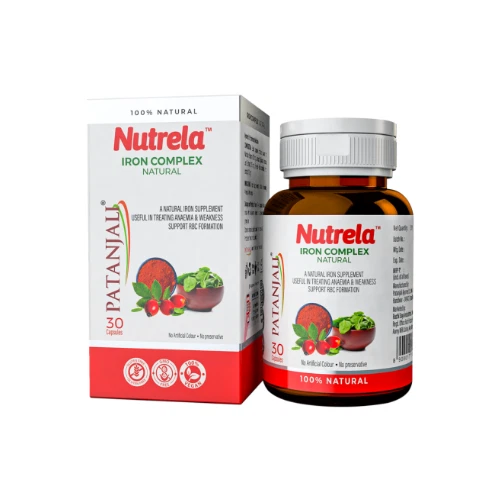 Fast  Shipping. Patanjali Nutrela Iron Complex 30 Capsules - Image 1 of 1