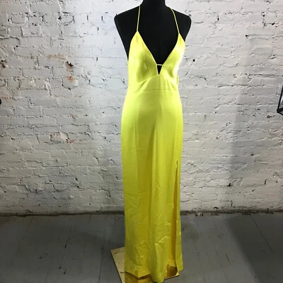 Платье женское Alice + Olivia 8 желтое Dakota Bias платье-комбинезон макси повседневное дамское 34 - Изображение 1 из 4