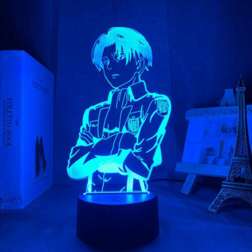 Attack on Titan Anime Levi Ackerman 3D LED Nachtlicht Children Gift