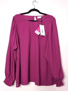 Kaffe KCDory Blouse Fuchsia Red Size 48 NWT - Bild 1 von 10