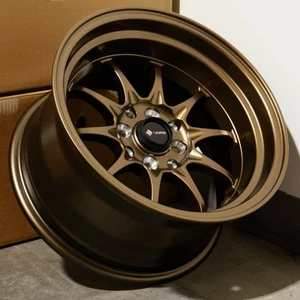 15x8 Bronze Wheels Vors TR3 4x100/4x114.3 0 (Set of 4) 73.1 - Picture 1 of 7