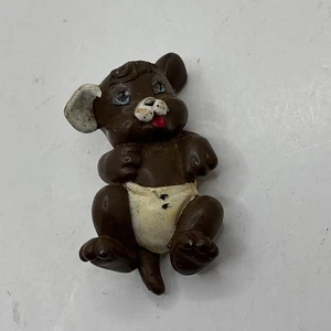 Figura de plástico con clip 1991 Galoob Magic Pañal Bebés Mascotas Cachorro Perro - Imagen 1 de 3
