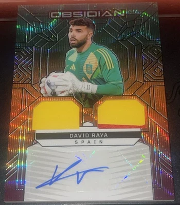 David Raya AUTO 10/25- Dual Patch - Spain - 2024-25 Obsidian UEFA. SPAIN KEEPER - Image 1 of 4