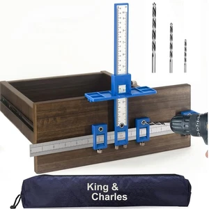 Cabinet Hardware Jig, King & Charles Schrankgriff Vorrichtung mit 3 Stück Spitze Holz Dr... - Bild 1 von 6