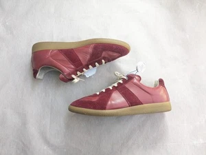 Maison Margiela GAT Sneakers Burgundy Red Men 12 45 Suede Leather Low Tops Gum - Picture 1 of 18