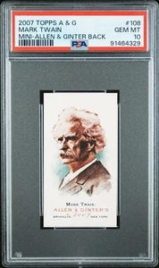 MARK TWAIN 2007 Topps A & G MINI BACK #108 PSA 10 GEM MT - Picture 1 of 2