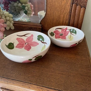 2-VTG Rio Stetson China Co RARE Meadow Rose Ovendure Serving Bowls Nesting 7 -8” - Picture 1 of 9