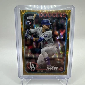 2024 Topps Chrome Update Andy Pages Gold Raywave Refractor RC/50 #USC148 - Imagen 1 de 4