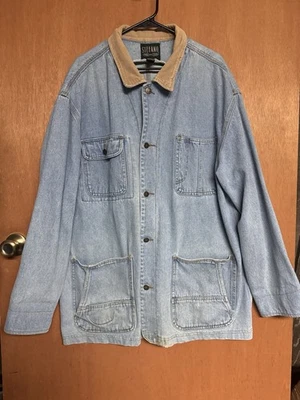 Chaqueta Denim Stefano Vintage XL Botón Lavado Ligero Grunge Años 80’s Pana De Gran Tamaño Foto 1 de 4
