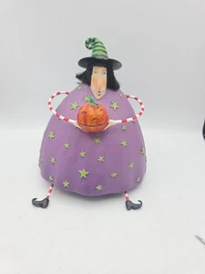 Halloween Caprichoso Estante Sentado Bruja con Calabaza Estatuilla Decoración JOL - Imagen 1 de 10