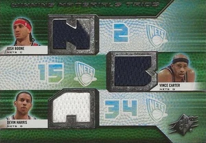 2008-09 SPx Winning Materials Trios Jerseys Devin Harris Vince Carter Josh Boone - Picture 1 of 2