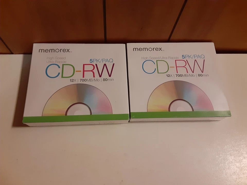 2 New Sealed Memorex CD-RW 5 Packs 12x 700MB 80min - Image 1 of 1