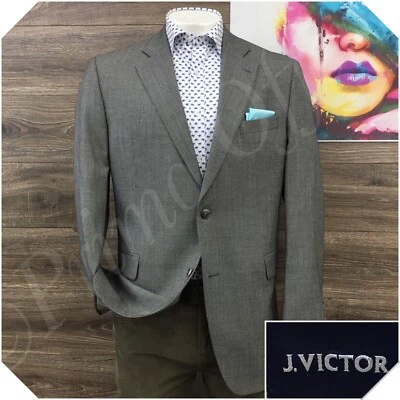 JACK VICTOR Blazer para hombre Chaqueta deportiva casual de dos botones Talla 44L Traje de lana Foto 1 de 4