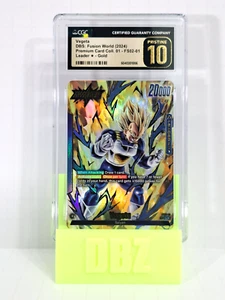 Vegeta - FS02-01 (Gold) Leader - Fusion World Promotion Cards - CGC Pristine 10 - Picture 1 of 8