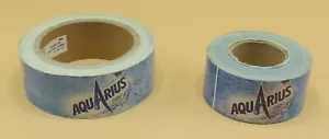 2 rolls of paper stickers Aquarius sportsdrink +100 logos on each roll - Picture 1 of 4