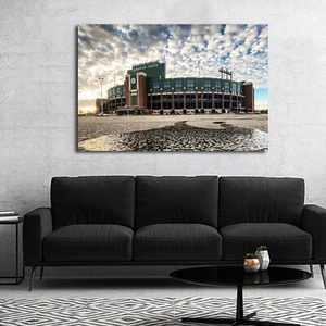 Lambeau Field Green Bay Packers CANVAS Ready to Hang 30 x 20 premium 1.5 Frame - Picture 1 of 8