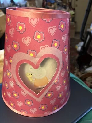 Pantalla de lámpara doble vintage Peppa Pig 2003 Astley Baker Davies 9 1/2" x 8" y 9" Foto 1 de 4