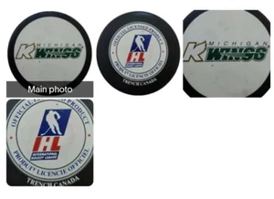 KALAMAZOO WINGS VINTAGE OFFICIAL IHL HOCKEY PUCK TRENCH CANADA - SLOVAKIA - Picture 1 of 5