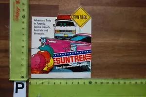 Alter Aufkleber Reise USA Amerika Alaska Australien Venezuela SUNTREK - Bild 1 von 2
