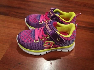 SKECHERS Foamies Synergy Mini Knit Toddler 80860N Pink Purple Sneakers Size 5C - Picture 1 of 9