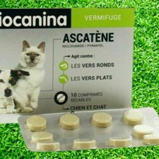 Biocanina ascatène vermifuge dog cat protection pack of 10 tablets leaflet