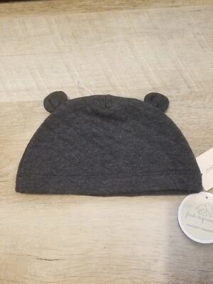 Sombrero de brezo negro First Impressions recién nacido separado 6-12 meses con orejas superiores nuevo con etiquetas Foto 1 de 4