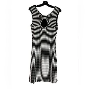 White House Black Market schwarz & weiß Streifen Kleid Cutout Schleife am Rücken... - Bild 1 von 6