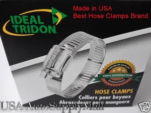 10 pcs IDEAL Hose Clamps Size #20 (19- 44mm)=(3/4" to 1/3/4")  Made in USA - Picture 1 of 2