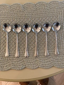6er Set DJ Korea Edelstahl Runde 6" Sahnesuppe Löffel - Bild 1 von 11