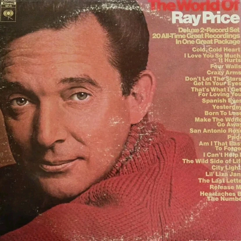 Ray Price-The World Of Ray Price Vinyl LP Double Album.1970 Columbia GP 28. - Image 1 of 4
