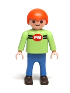 Playmobil Figure Dollhouse School Boy Child w/ "PM" Shirt 4498 - Picture 1 of 1