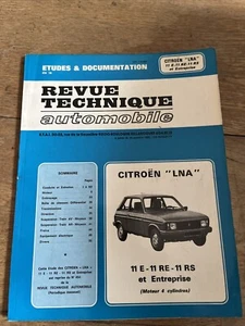 Revue Technique CITROEN LNA 11 E 11 RE 11 RS ENTREPRISE 4 Cylindres 1.1 Cc - Picture 1 of 23