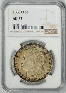 1886-O NGC AU53 MORGAN DOLLAR * Tough Date * #6843514-005 - Picture 1 of 4