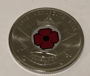 2008 Red Poppy 25 Cents Quarter Canada Coin Remembrance Day from Mint Roll!   - Imagen 1 de 4