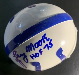 Lenny Moore HOF 75 Signed Auto Baltimore Colts Mini Helmet Riddell No COA - Picture 1 of 5