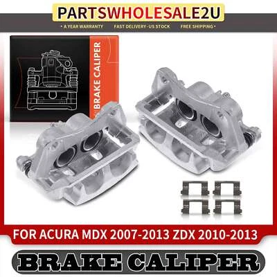 Pinzas de freno delanteras izquierda y derecha 2 piezas para Acura MDX 2007-2013 ZDX con soporte Foto 1 de 4