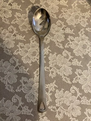 Oneida 18/8 Stainless Serving Cooking Spoon Slotted Pierced 12” - Image 1 of 4