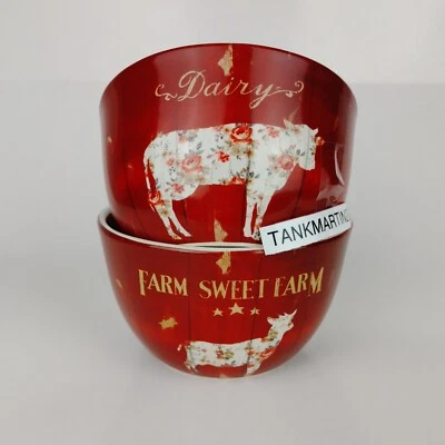 Набор из 2 сертифицированных международных чаш для козьего коровьего молока мороженого зерновой фермы  - Изображение 1 из 4