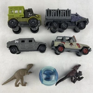 Matchbox Jurassic World Jeep Wrangler Humvee Unimog Transporter Loose Lot - Picture 1 of 16