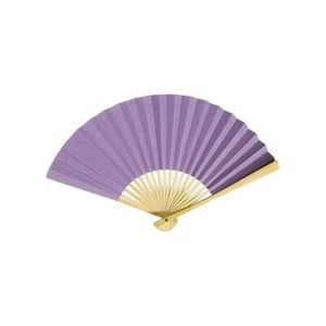 BLOWOUT Lilac Purple Premium Paper Hand Fan, Set of 5 - Picture 1 of 1