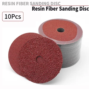 10Pcs 5 Inch Resin Fiber Sanding Disc 60 Grit Abrasive F Wood Angle Grinder Tool - Picture 1 of 8
