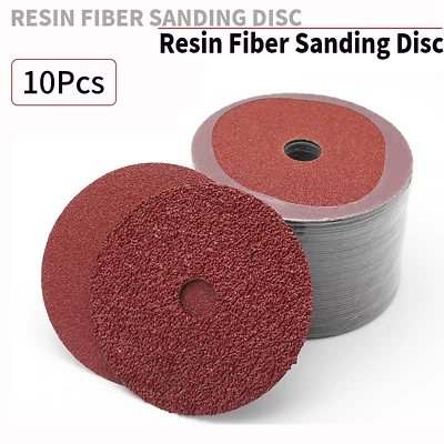 10Pcs 5 Inch Resin Fiber Sanding Disc 60 Grit Abrasive F Wood Angle Grinder Tool - Image 1 of 4
