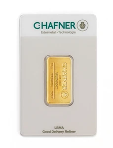 C. Hafner 10 Gramm Goldbarren - 999,9 Feingold - LBMA zertifiziert - im Blister - Bild 1 von 2