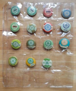 Vintage Set of 15 AFL-CIO American Federation Employees Year Pins 1958 - 1975 - Picture 1 of 24