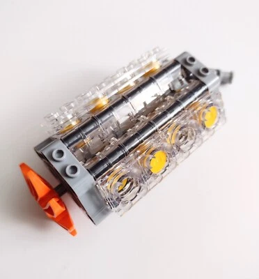 Lego Technic V6 V8 engine transparent cylinders NEW (Motor, Shaft,Propeller,Car) - Image 1 of 4